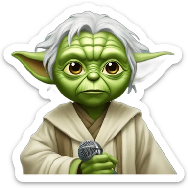 Yoda Master whit microphone sticker