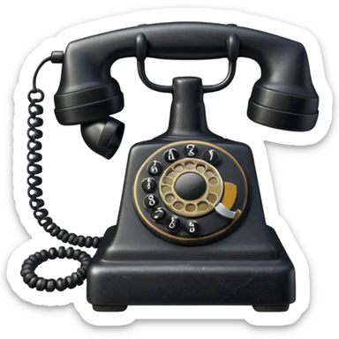 old telephone sticker