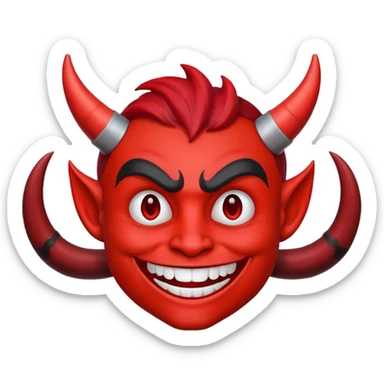 Emoji de bandido con diablito  sticker