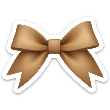 light brown bow sticker