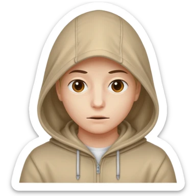 Une personne mystérieuse sous capuche sticker