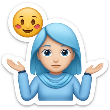 Genera la R mayúscula de color celeste con un fondo blanco sticker