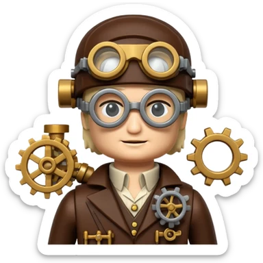Steampunk Inventor lego sticker