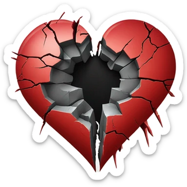 Heart broken sticker