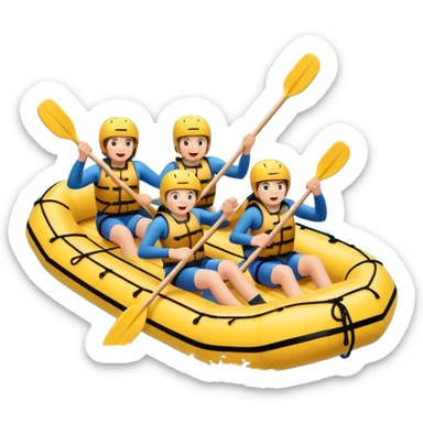 White water rafting sticker