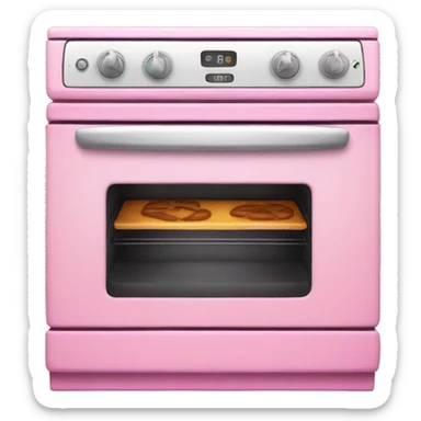 Pink oven  sticker