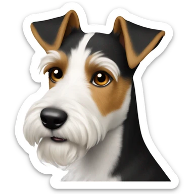 Fox terrier just black and withe  sticker