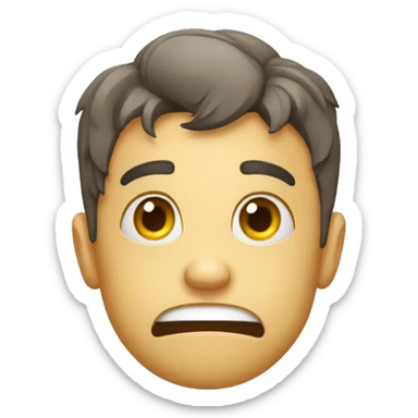 passport with the emotion of shock sticker