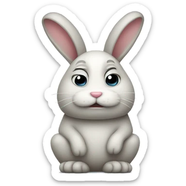 sad bunny sticker