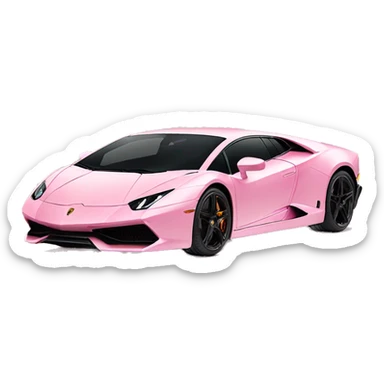 pastel pink lamborghini sticker