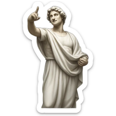 italian statue doing italian gesture sticker