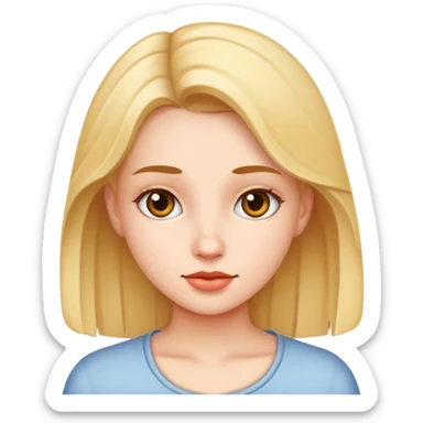 realistic portrait of girl sticker