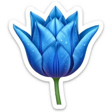 Light blue dark blue hombre Star speckled tulip sticker