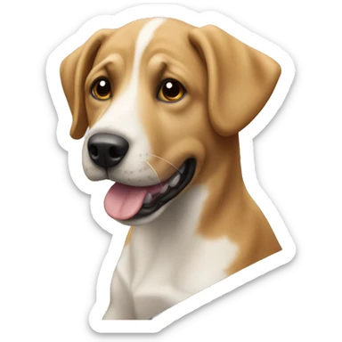 Perro en un auto  sticker