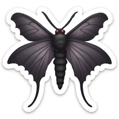 Gothic moth sticker