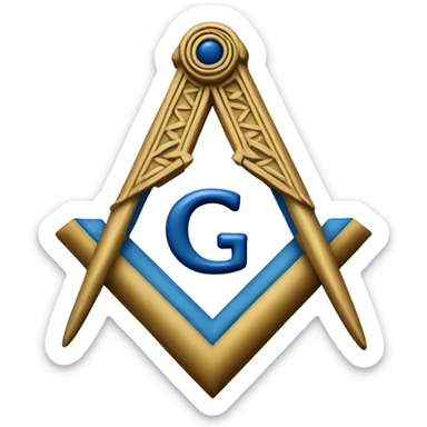 Freemason logo with letter g sticker