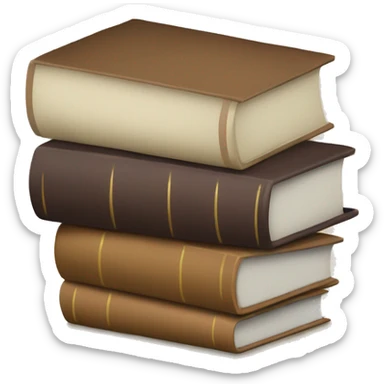 neutral stack of books sticker