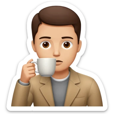 Simple Balance waage mit kaffe auf der starken seite und schlaf auf der schwachen seite sticker