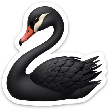 Black swan sticker