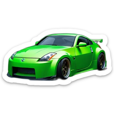 350z drift tuning green sticker
