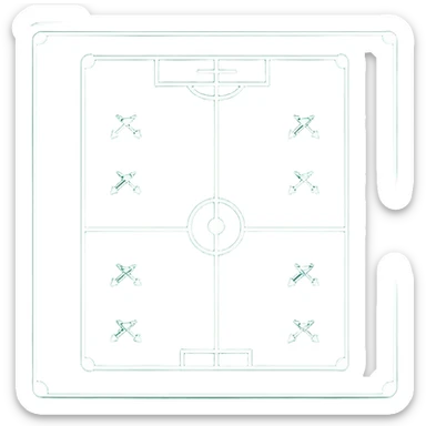 amercian football playbook formation tactics sticker