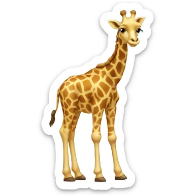 a giraffe standing in front of Eiffel Tower sticker