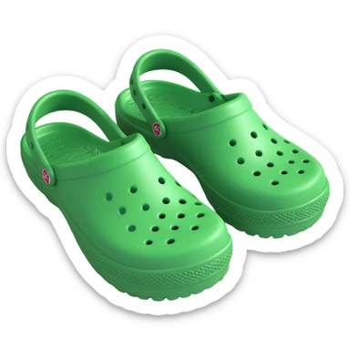 a pair of crocs shoes sticker