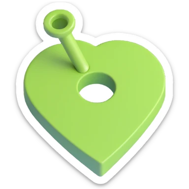 location pin icon, light green, with a hole in the middle, 3D style sticker
