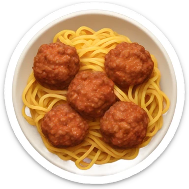 spaghetti with meatballs sticker