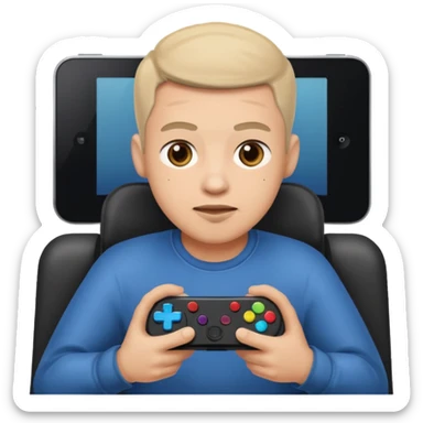 A disabled man playing vidéo game sticker