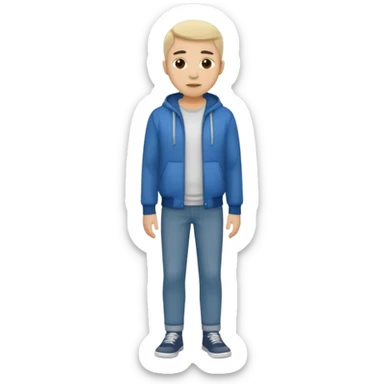 ligth man casual wear full body sticker