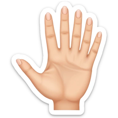 hand from the top with five fingers, make women hand sticker