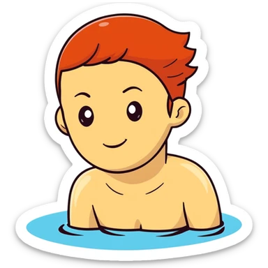 22-year-old redheaded girl athlete swimmer sticker