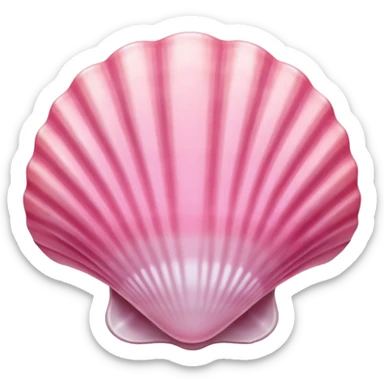 pink seashell sticker