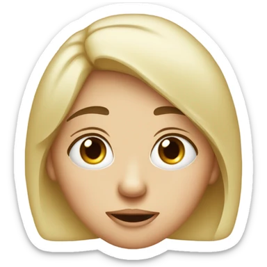 A Emily face plugging its nose sticker