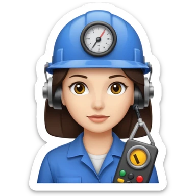 opérateur contrôle non destructif féminin brune sticker