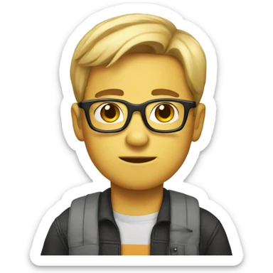 fiction nerdy boy sticker