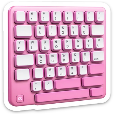 Custom mechanical keyboard pink sticker