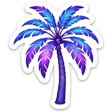 Cosmic/space palm tree sticker