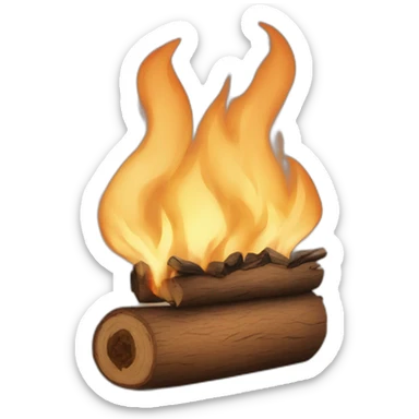 Everything will be fine meme but it is a log burning sticker