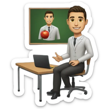 Cristiano Ronaldo as a teacher  sticker