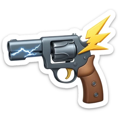 give me a gun which has lightning and thunder in it 
 sticker