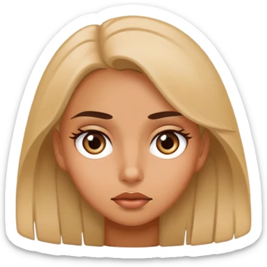 Girl rolling her wyes sticker