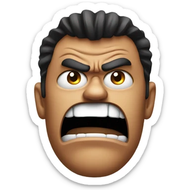 Angry face sticker