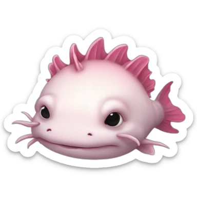 Chibi Axolotl head sticker