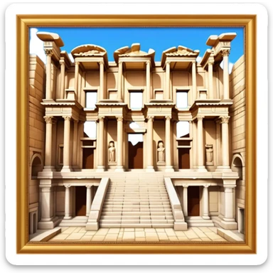 Cinematic Realistic The Library of Celsus Emoji sticker
