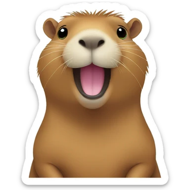 happy capybara sticker