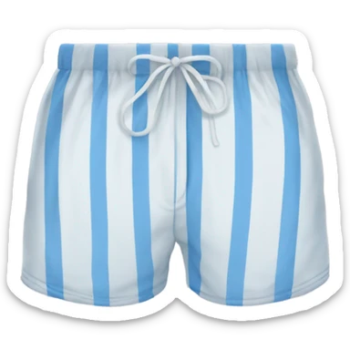 white and blue pin striped pajama shorts sticker