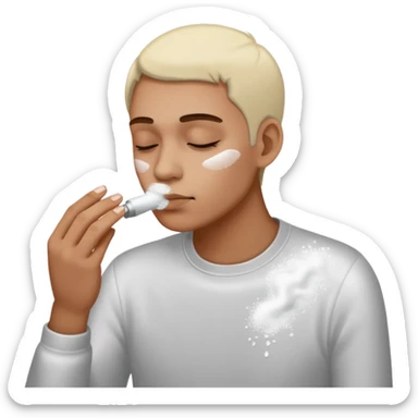 Guy snorting cocaine emoji sticker