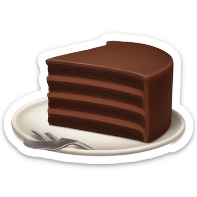 Chocolate cake ( one slice ) cute sticker